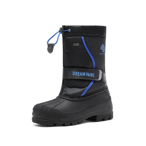 Mid Calf Girls & Boys Waterproof Snow Boots - BLACK ROYAL -  0